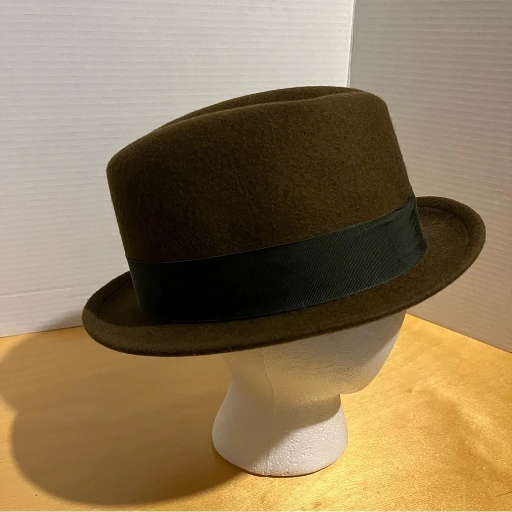 Stetson Trilby 100% Wool Fedora Hat size Medium Serpent Made In USA